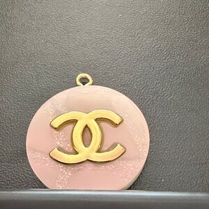 CHANEL Iridescent  Pink and Gold Pendant